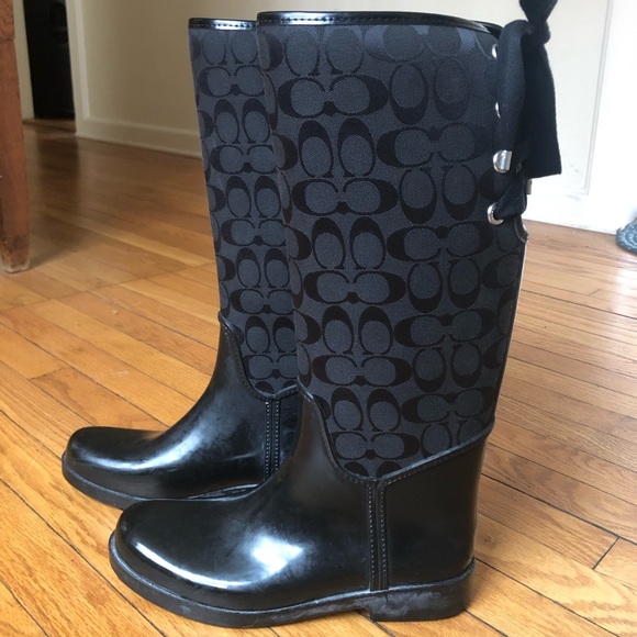 coach rain boots size 11